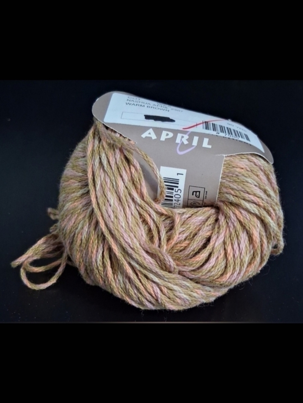 NWT Nashua Handknits April Warm Brown & Pink Cotton Crochet Knit Yarn